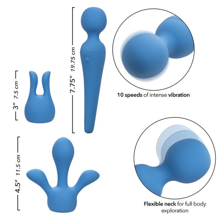 Couture Kit Vibratorstab 10 Vibrationen Blau von Calexotics | Fesselliebe.de
