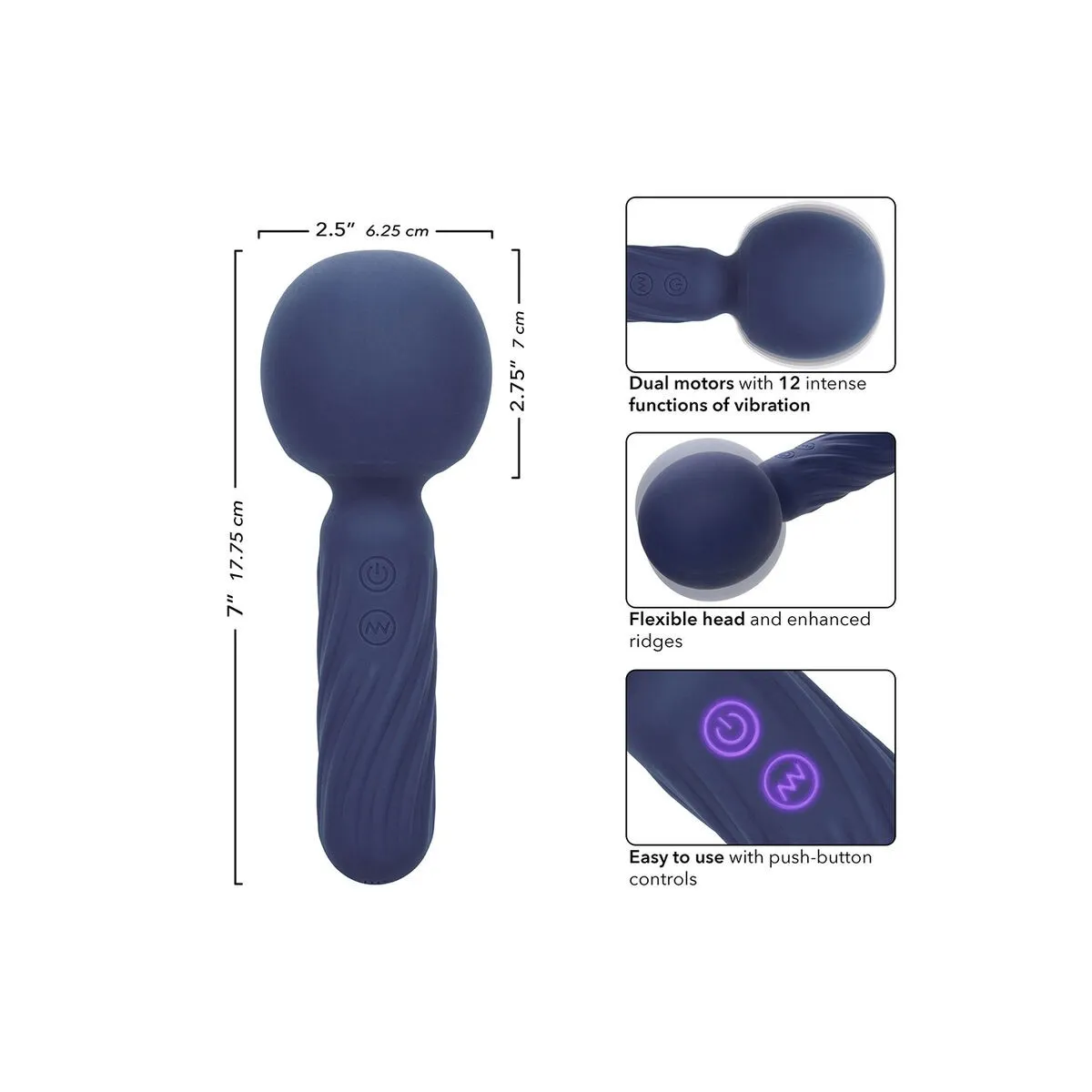 Charisma Seduction Massager 12 Funktionen 17,75 cm X 6,25 cm Lila von Calexotics | Fesselliebe.de