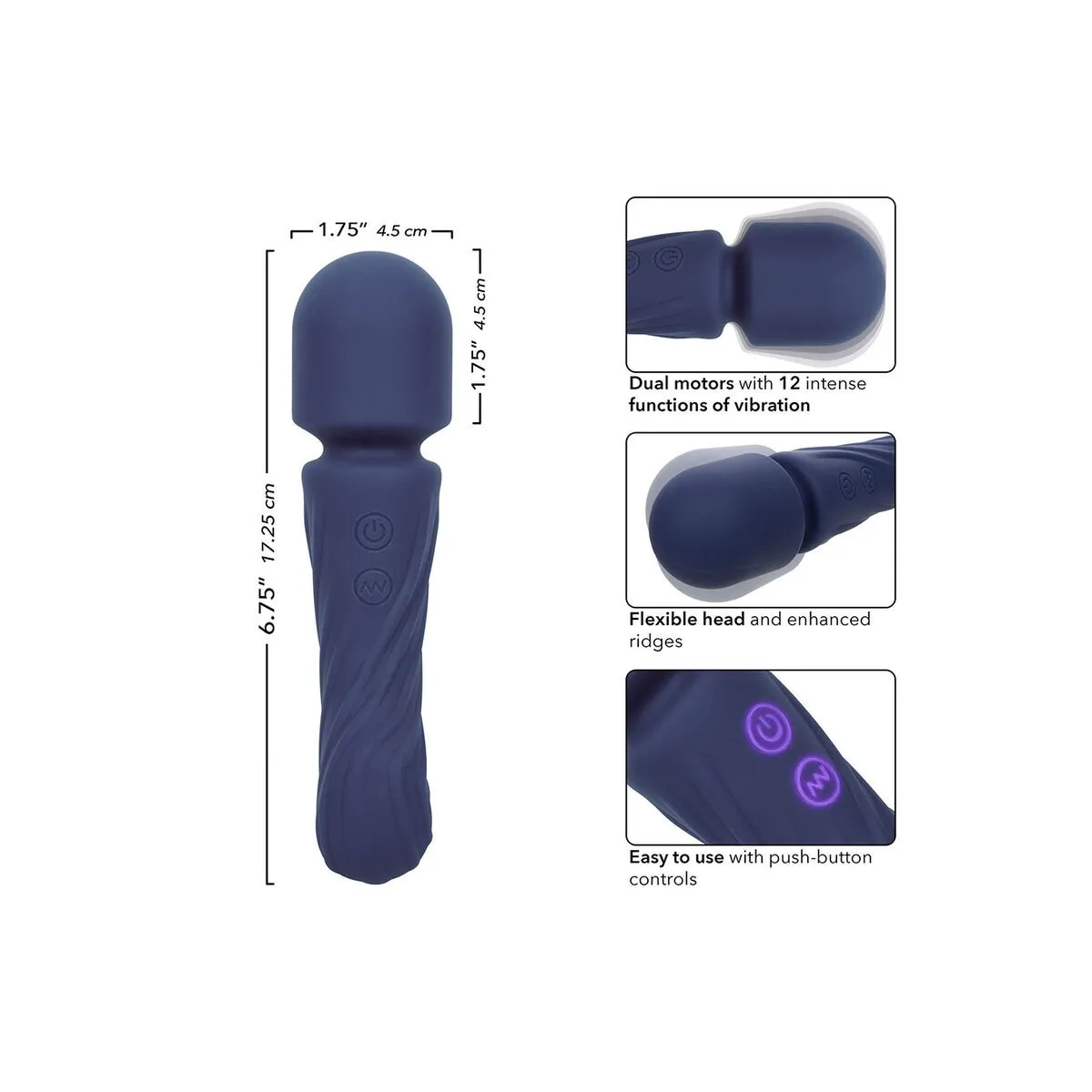 Charisma Allure Massager Doppelmotor 12 Funktionen 17,25 cm X 4,5 cm Lila von Calexotics | Fesselliebe.de