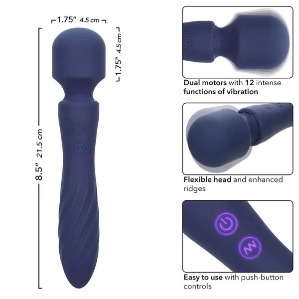 Charisma Mystique Massager Doppelmotor 12 Funktionen 20,5 cm X 4,5 cm Lila von Calexotics | Fesselliebe.de