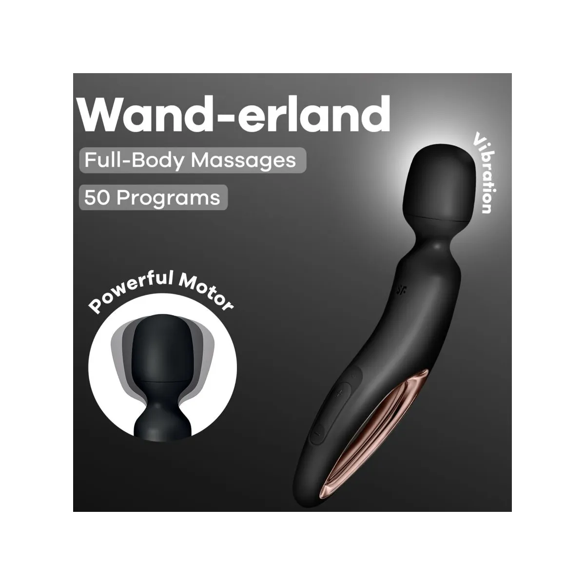 Wand Erland Vibrierendes Massager Schwarz von Satisfyer Wand | Fesselliebe.de