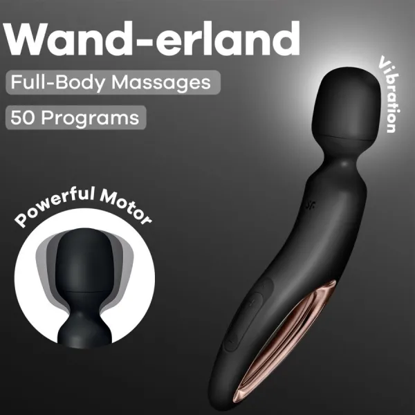 Wand Erland Vibrierendes Massager Schwarz von Satisfyer Wand | Fesselliebe.de