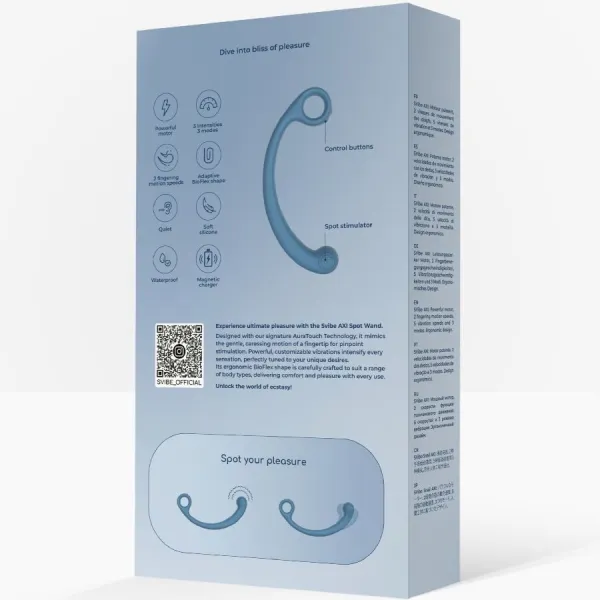 Axi Vibrierender Massagestab Blau von Snail Vibe | Fesselliebe.de