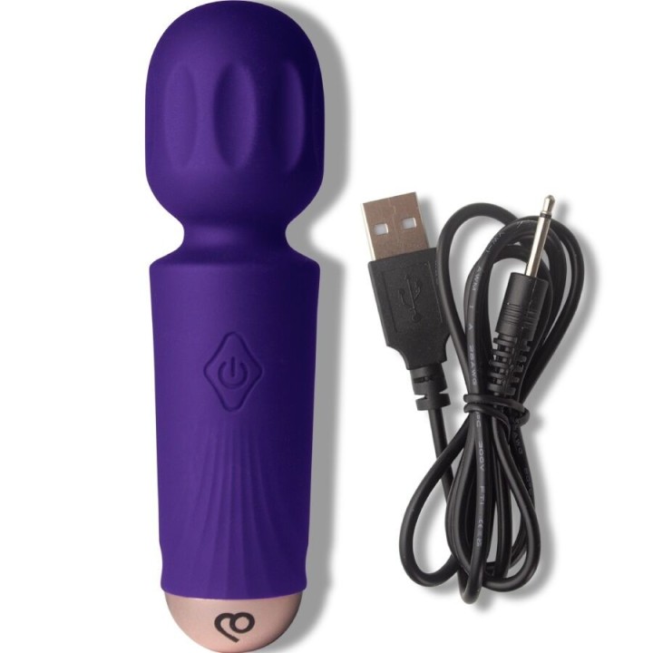 Mini-Aufladbarer Stab mit 16 Funktionen Violet Dream von Rocks-Off | Fesselliebe.de