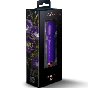 Mini-Aufladbarer Stab mit 16 Funktionen Violet Dream von Rocks-Off