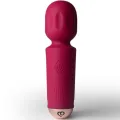 Wiederaufladbarer Mini-Zauberstab mit 16 Funktionen, Azaleenrot von Rocks-Off