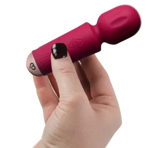 Wiederaufladbarer Mini-Zauberstab mit 16 Funktionen, Azaleenrot von Rocks-Off