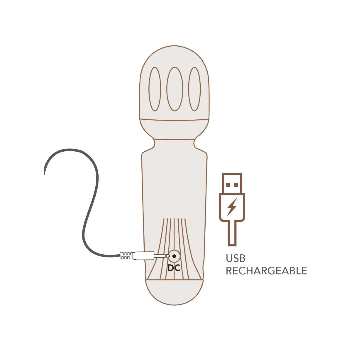 Wiederaufladbarer Mini-Zauberstab mit 16 Funktionen, Azaleenrot von Rocks-Off | Fesselliebe.de