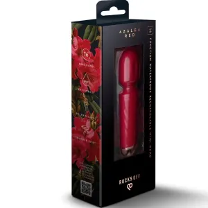 Wiederaufladbarer Mini-Zauberstab mit 16 Funktionen, Azaleenrot von Rocks-Off