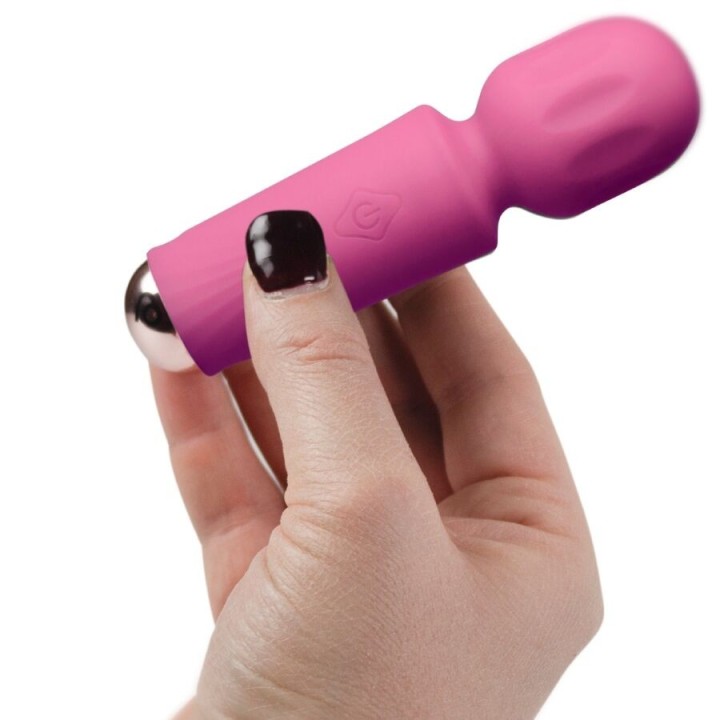 Wiederaufladbarer Mini-Zauberstab mit 16 Funktionen, Pfingstrosenrosa von Rocks-Off | Fesselliebe.de