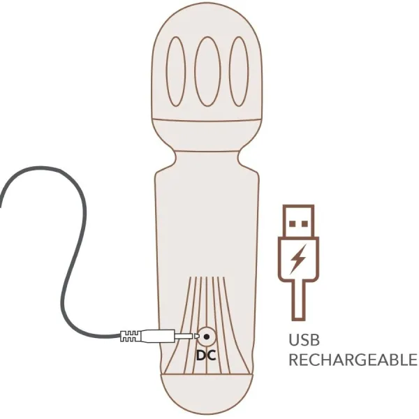 Wiederaufladbarer Mini-Zauberstab mit 16 Funktionen, Pfingstrosenrosa von Rocks-Off | Fesselliebe.de