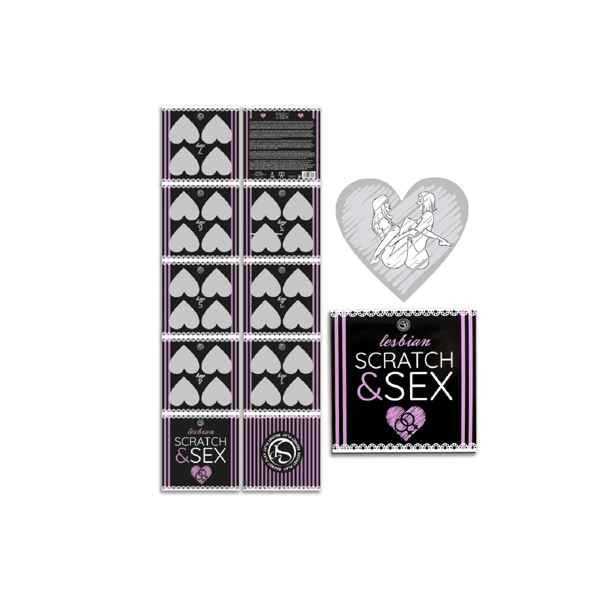 Scratch & Sexspiel für Paare Lesbische Stellungen (ES/EN/FR/PT/DE) von Secretplay 100% Games | Fesselliebe.de