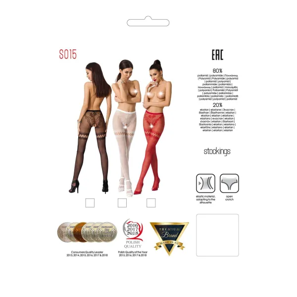 Ouvert Strumpfhose S015 weiß von Passion Erotic Line | Fesselliebe.de