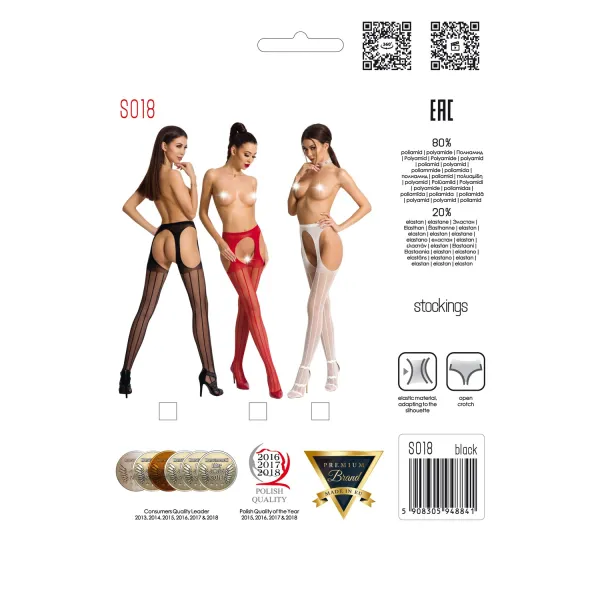 Ouvert Strumpfhose S018 weiß von Passion Erotic Line | Fesselliebe.de