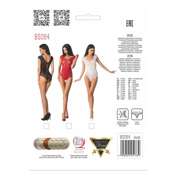 Schwarzer ouvert Body BS064 von Passion Erotic Line | Fesselliebe.de