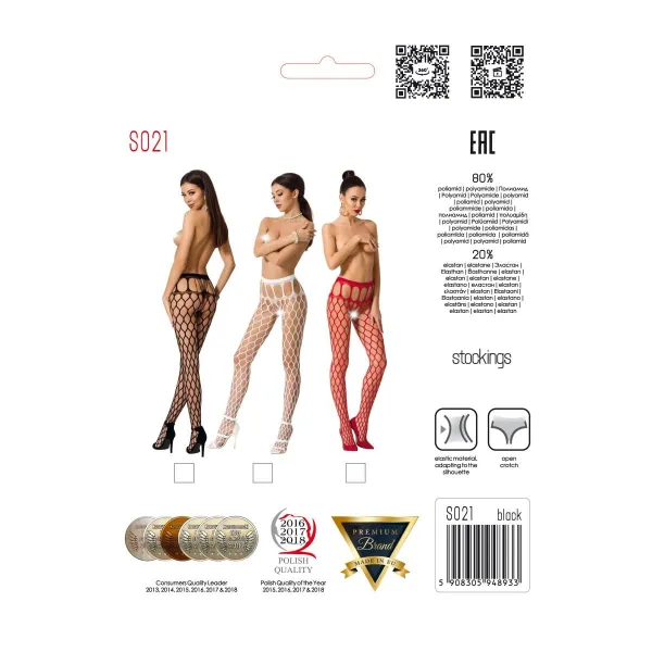 Ouvert Strumpfhose S021 rot von Passion Erotic Line | Fesselliebe.de