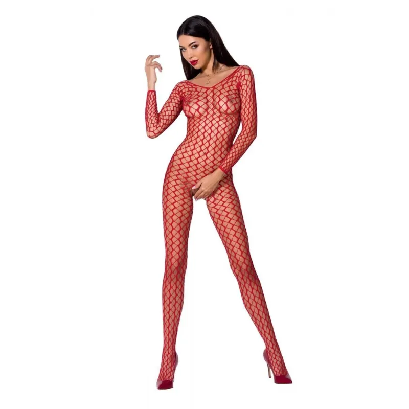 Roter ouvert Bodystocking BS068 von Passion | Fesselliebe.de