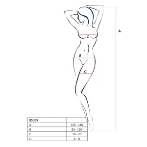 Schwarzer ouvert Bodystocking BS071 von Passion