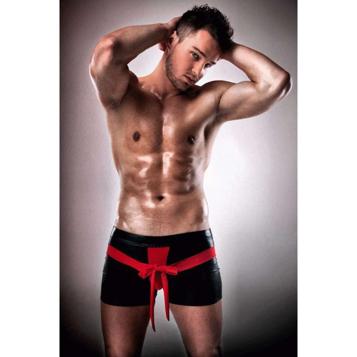 Schwarzer Wetlook Short - PASSION 001 | Fesselliebe.de