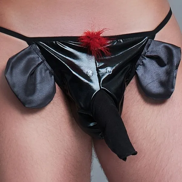 Scherzstring Elefant MC/9028 in schwarz für Männer von Andalea Dessous | Fesselliebe.de