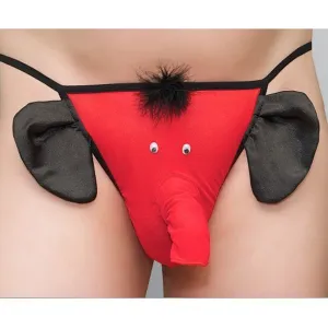 Scherzstring Elefant MC/9029 in rot für Männer von Andalea Dessous | Fesselliebe.de