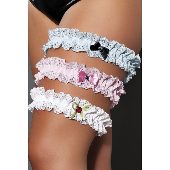 Rosa Strumpfband M/1064 Iga von Andalea Dessous | Fesselliebe.de