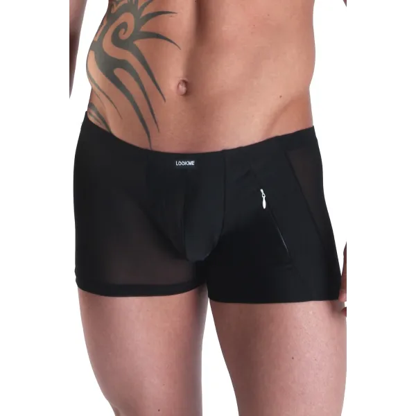 Schwarzer Herren Boxer Open Heart von Look Me | Fesselliebe.de