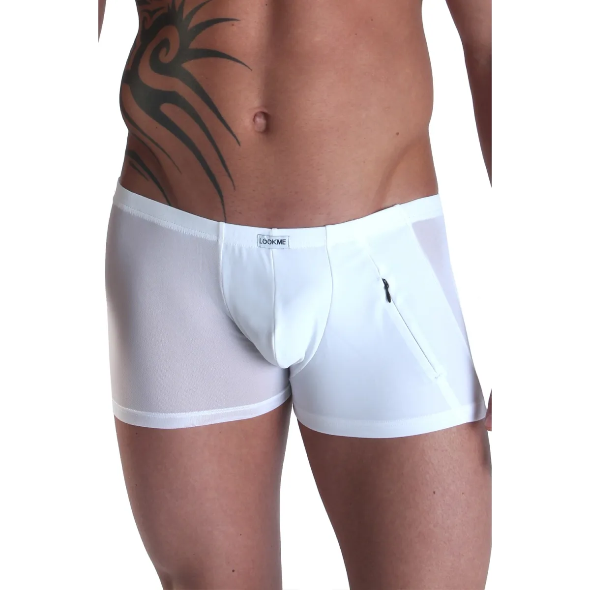 Weißer Herren Boxer Open Heart von Look Me | Fesselliebe.de