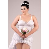 Weißes langes Kleid E/2020 von Andalea Dessous | Fesselliebe.de