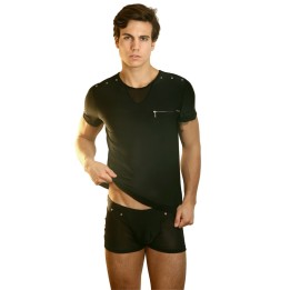Schwarzes Herren T-Shirt Open Spirit von Look Me | Fesselliebe.de