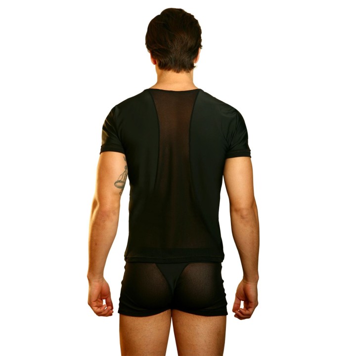 Schwarzes Herren T-Shirt Open Spirit von Look Me | Fesselliebe.de