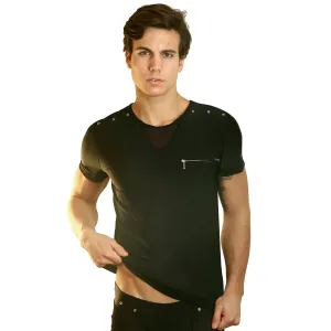 Schwarzes Herren T-Shirt Open Spirit von Look Me