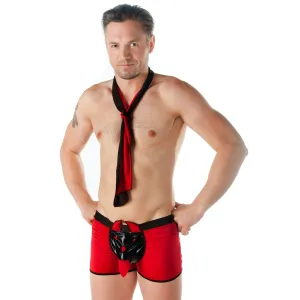 Rot/schwarzer Boxershorts SW/108 Andalea Sexy Work Kollektion