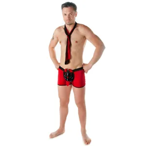 Rot/schwarzer Boxershorts SW/108 Andalea Sexy Work Kollektion