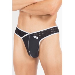 Schwarz/weißer Männer String Mixing 43-57 von Look Me | Fesselliebe.de