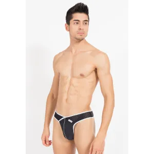 Schwarz/weißer Männer String Mixing 43-57 von Look Me