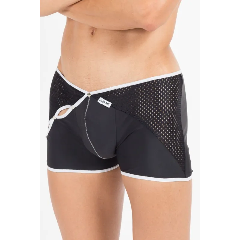 Schwarz/weißer Herren-Boxer Mixing 43-67 von Look Me | Fesselliebe.de