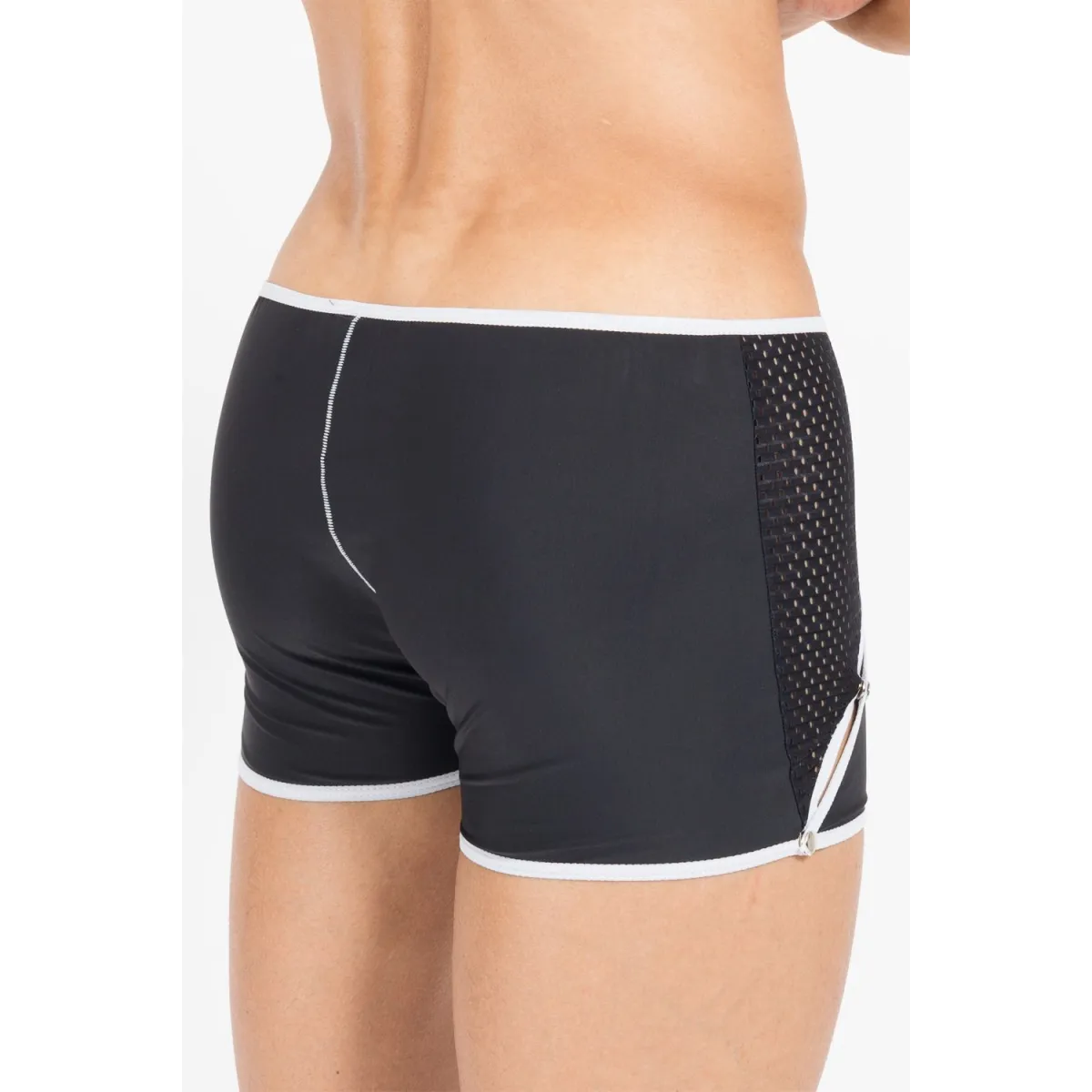 Schwarz/weißer Herren-Boxer Mixing 43-67 von Look Me | Fesselliebe.de