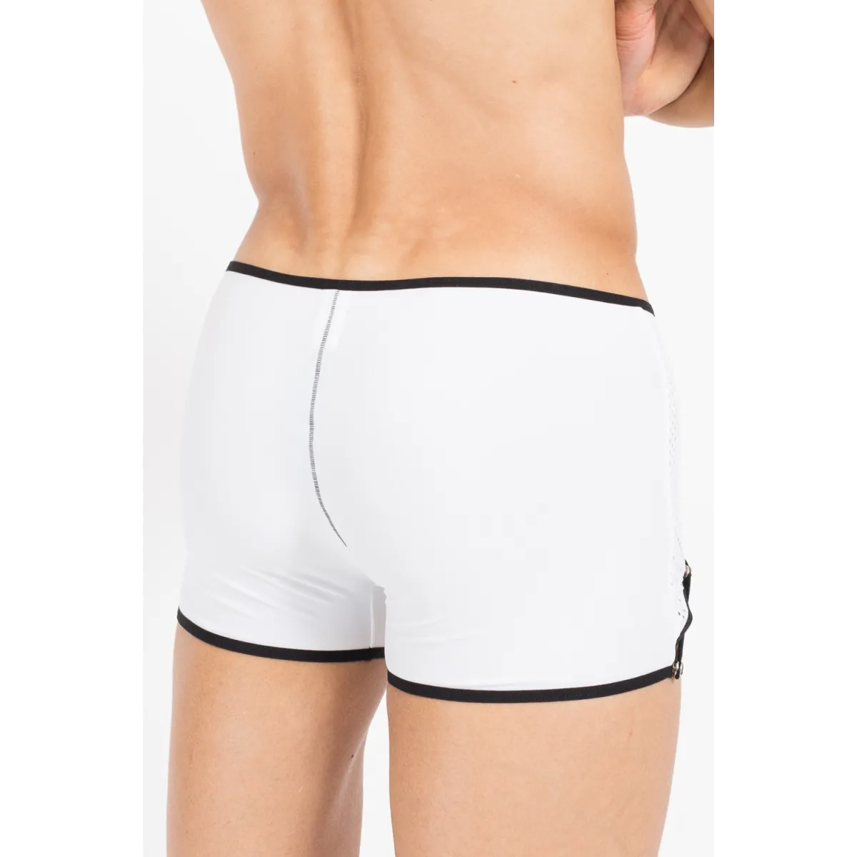 Weiß/schwarzer Herren-Boxer Mixing 43-67 von Look Me | Fesselliebe.de