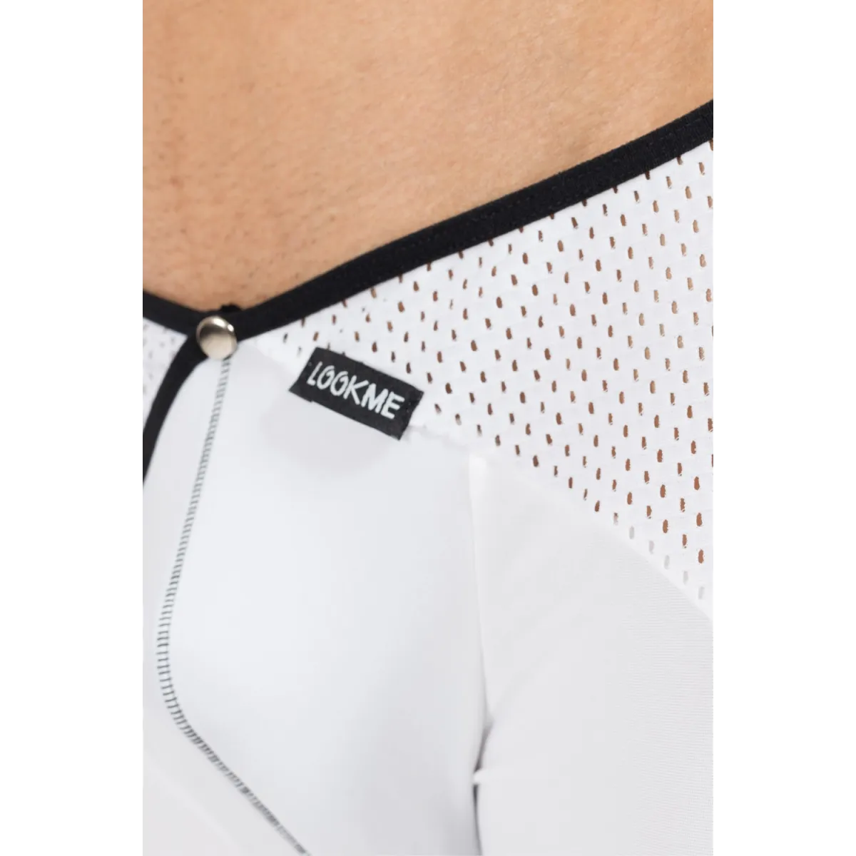 Weiß/schwarzer Herren-Boxer Mixing 43-67 von Look Me | Fesselliebe.de