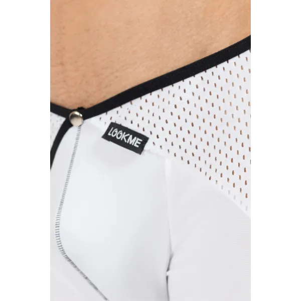 Weiß/schwarzer Herren-Boxer Mixing 43-67 von Look Me | Fesselliebe.de