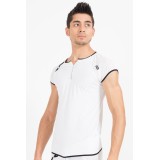 Weiß/schwarzes V-Shirt Mixing 43-77 von Look Me | Fesselliebe.de