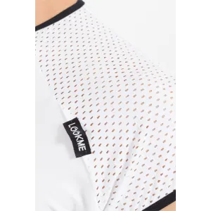 Weiß/schwarzes V-Shirt Mixing 43-77 von Look Me
