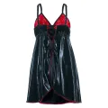Schwarz/rotes Wetlook Chemise SB/1003 Sexy Base Kollektion by Andalea