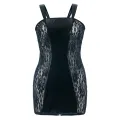 Schwarzes Wetlook Chemise SB/1004 Sexy Base Kollektion by Andalea
