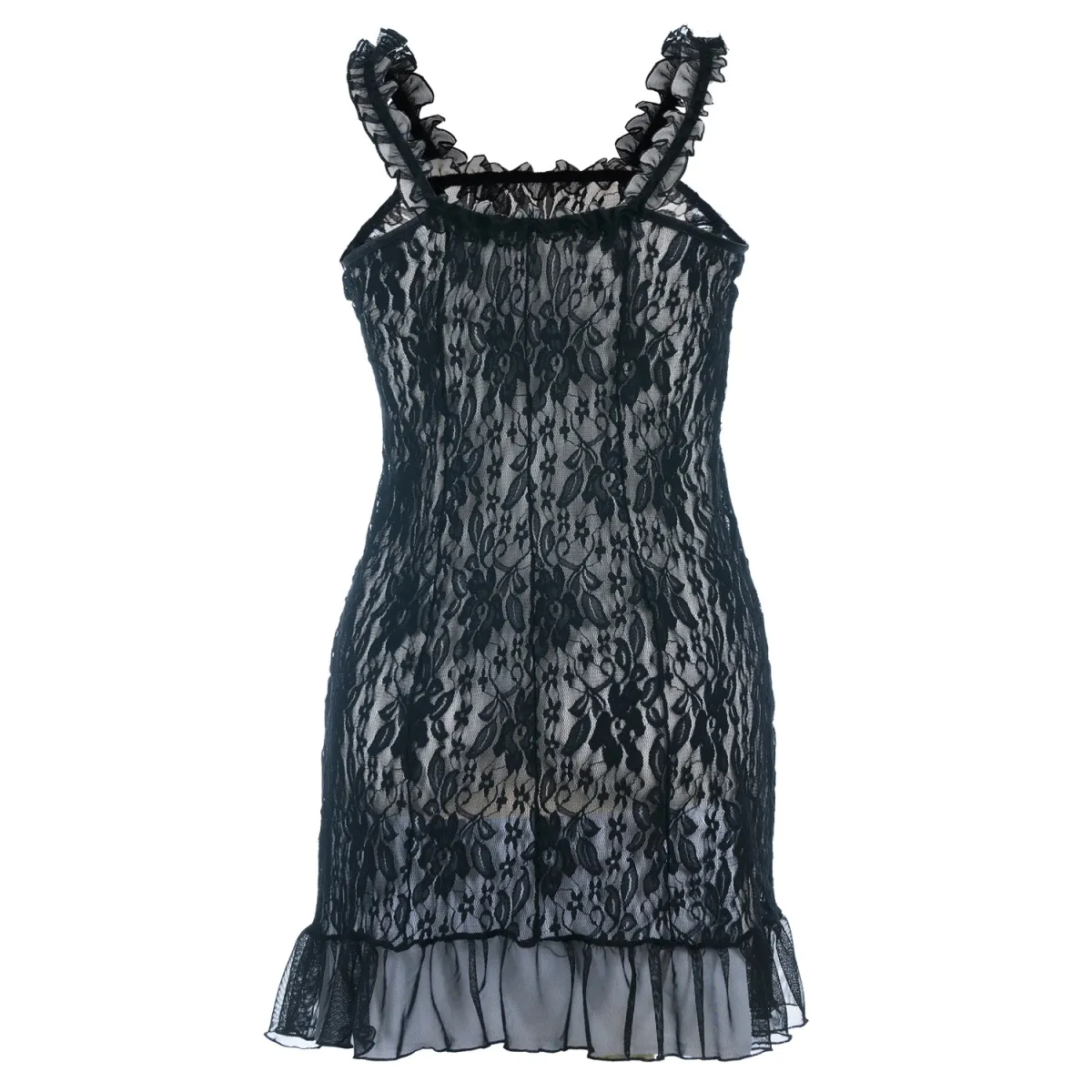 Schwarzes Chemise SB/1009 Sexy Base Kollektion by Andalea | Fesselliebe.de