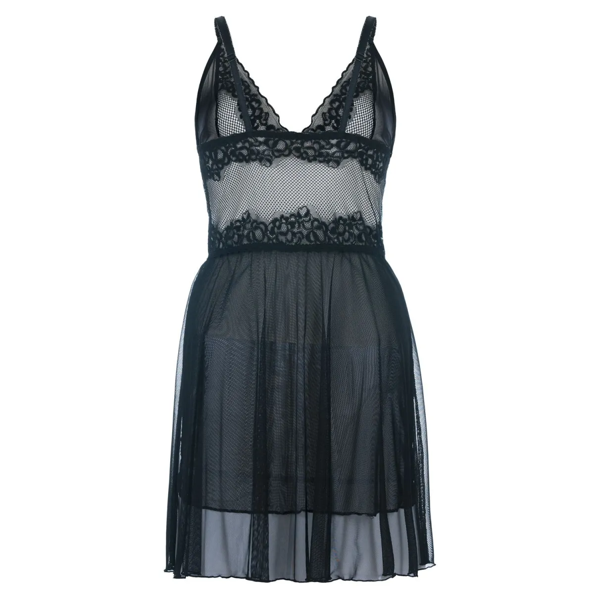 Schwarzes Chemise SB/1010 Sexy Base Kollektion by Andalea | Fesselliebe.de