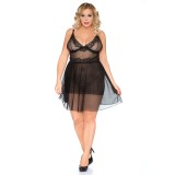 Schwarzes Chemise SB/1010 Sexy Base Kollektion by Andalea | Fesselliebe.de
