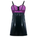 Schwarz/lila Chemise SB/1017 Sexy Base Kollektion by Andalea