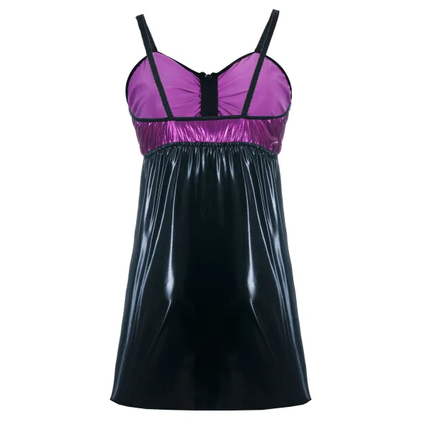 Schwarz/lila Chemise SB/1017 Sexy Base Kollektion by Andalea | Fesselliebe.de